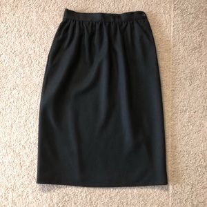 Block Island by Marina Pappas 100% Worsted Wool Skirt Sz 7/8 Vintage Pencil